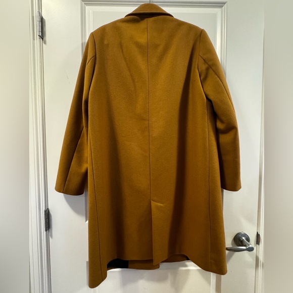 Zara Tan/Camel Wool Trench Coat for Women - Picture 4 of 11